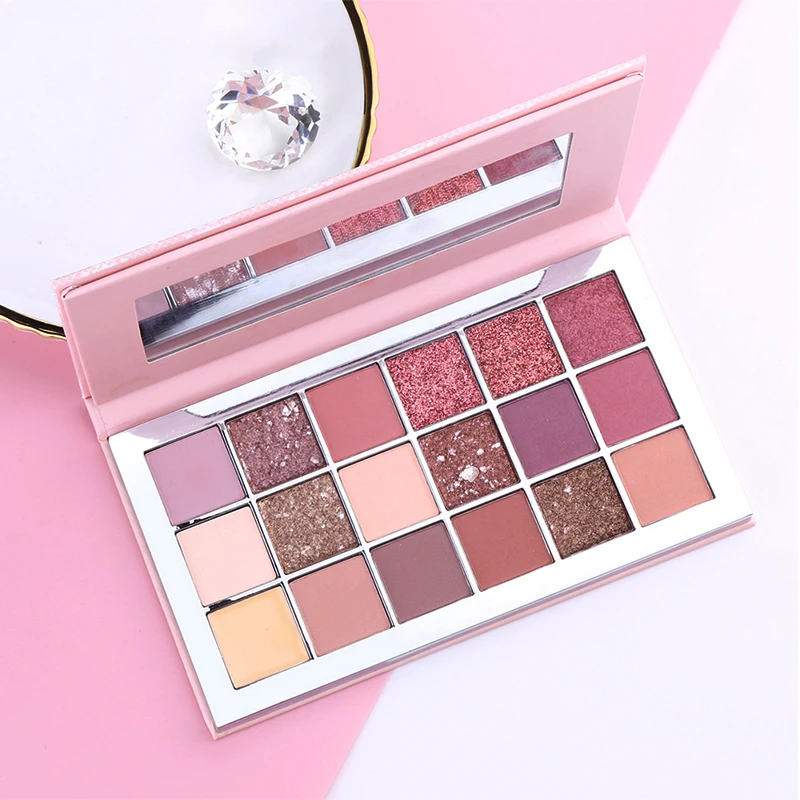

1pcs 18-color Eyeshadow Palette Desert Rose Pearly Matte Polarized Multicolor Eye Shadow Glitter Eyeshadow Palette Wholesale