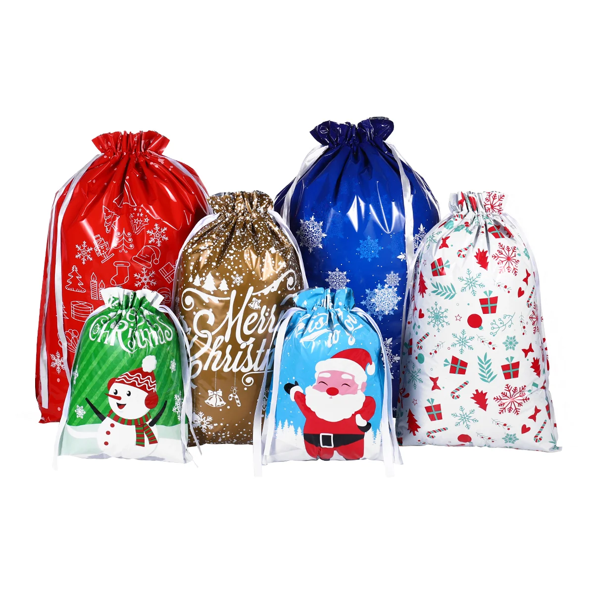 

30pcs Assorted Styles Bags Christmas Gift Bags Drawstring Design Storage Pouches Gift Wrapping Bags for Christmas Festival