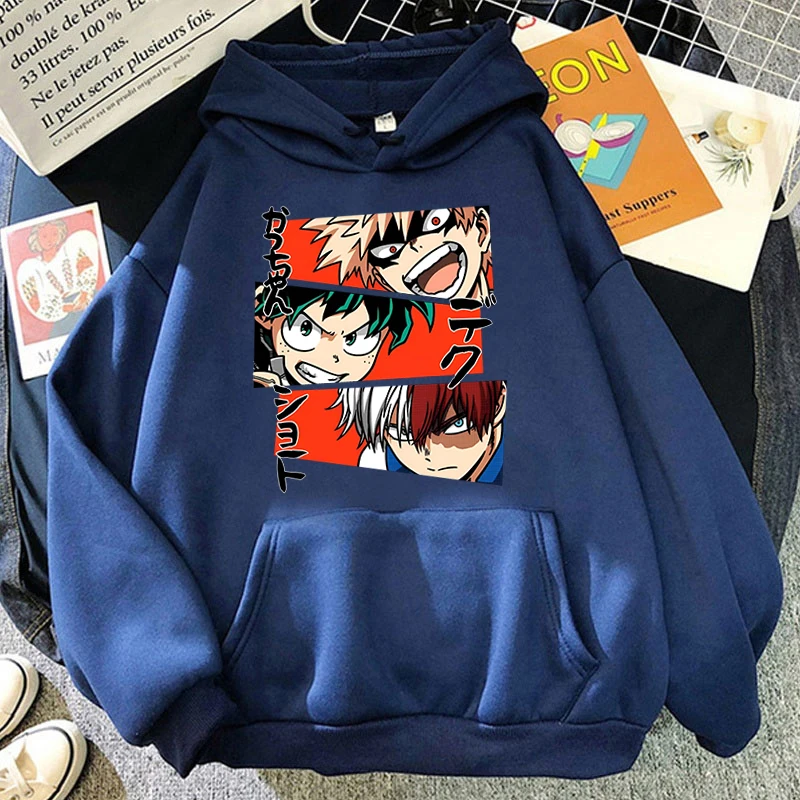 Новые мужские и женские зимне-осенние модные толстовки с капюшоном в стиле аниме