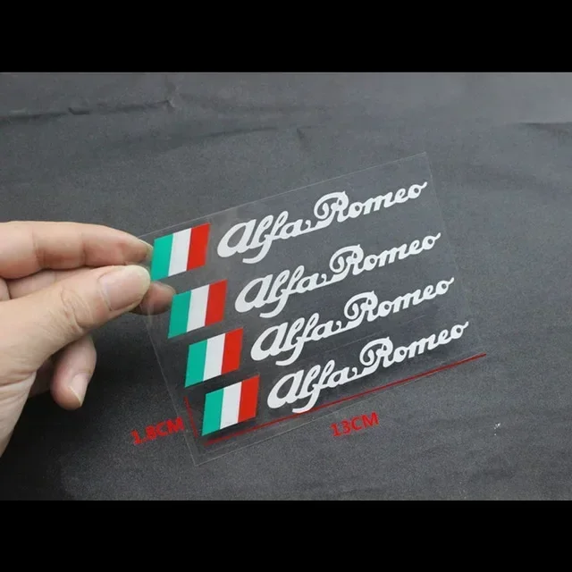Фото 4 шт., наклейка на дверную ручку автомобиля для Alfa Romeo Logo Mito 147 156 159 166 GT Giulietta Spider, авто эмблема, значок, аксессуары №3
