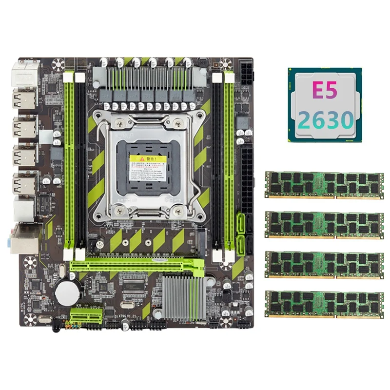 

Материнская плата X79 + процессор E5 2630 + 4x4 ГБ DDR3 1600 МГц REG ECC ОЗУ комплект памяти LGA 2011 M.2 NVME материнская плата