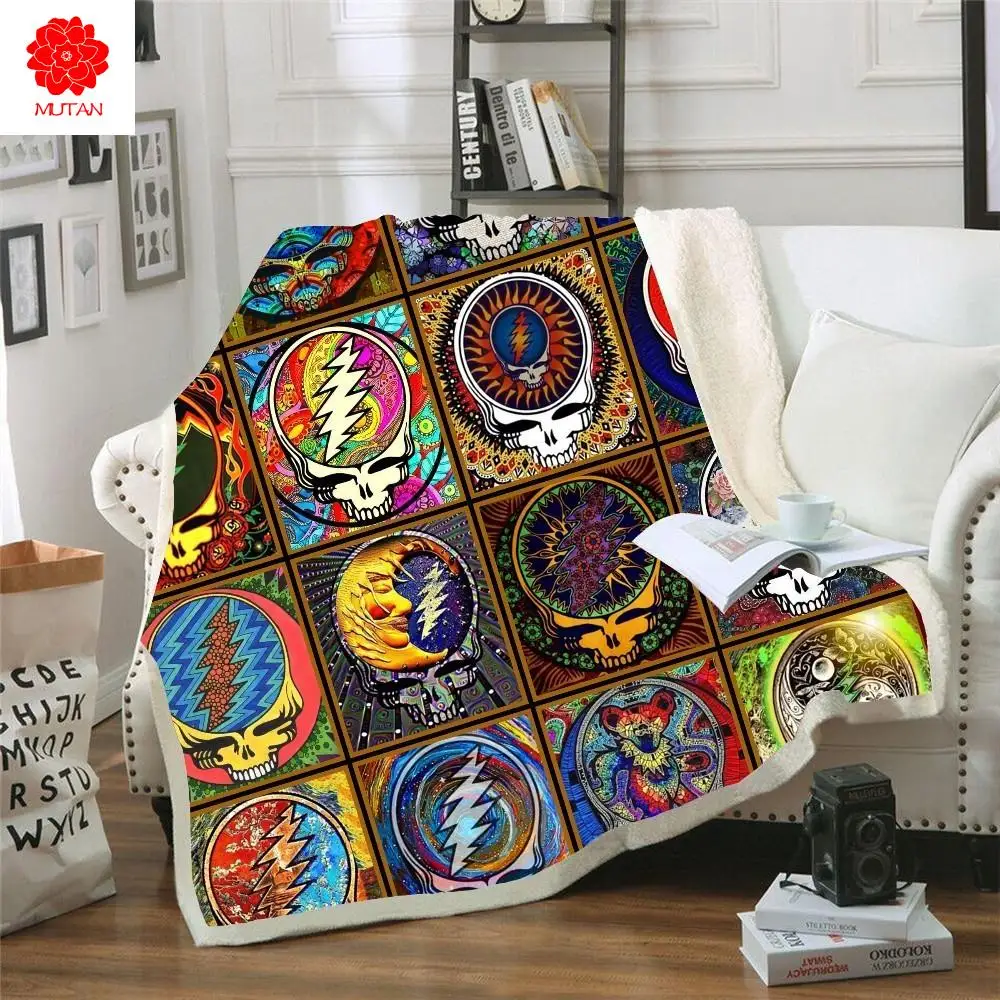 

Диванная подушка, коврик для йоги, одеяло, кондиционер, одеяло для пикника, толстое Двухслойное плюшевое 3d одеяло с цифровым принтом для шко...