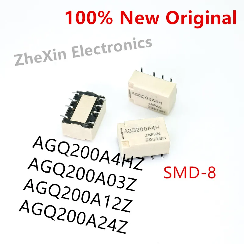 10 шт./партия, AGQ200A4HZ, AGQ200A03Z, AGQ200A12Z, AGQ200A24Z SMD-8 новое оригинальное реле сигнала AGQ200A4H, AGQ200A03, AGQ200A12, AGQ200A24