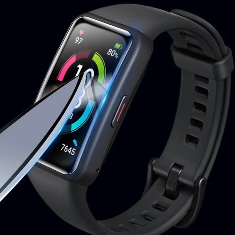 Мягкая прозрачная защитная пленка из ТПУ для смарт-браслета Huawei Honor Band 9 5 шт.