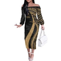 retro style womens clothing papua new guinea one shoulder long sleeve dress autumn and winter tight large size elegant dress