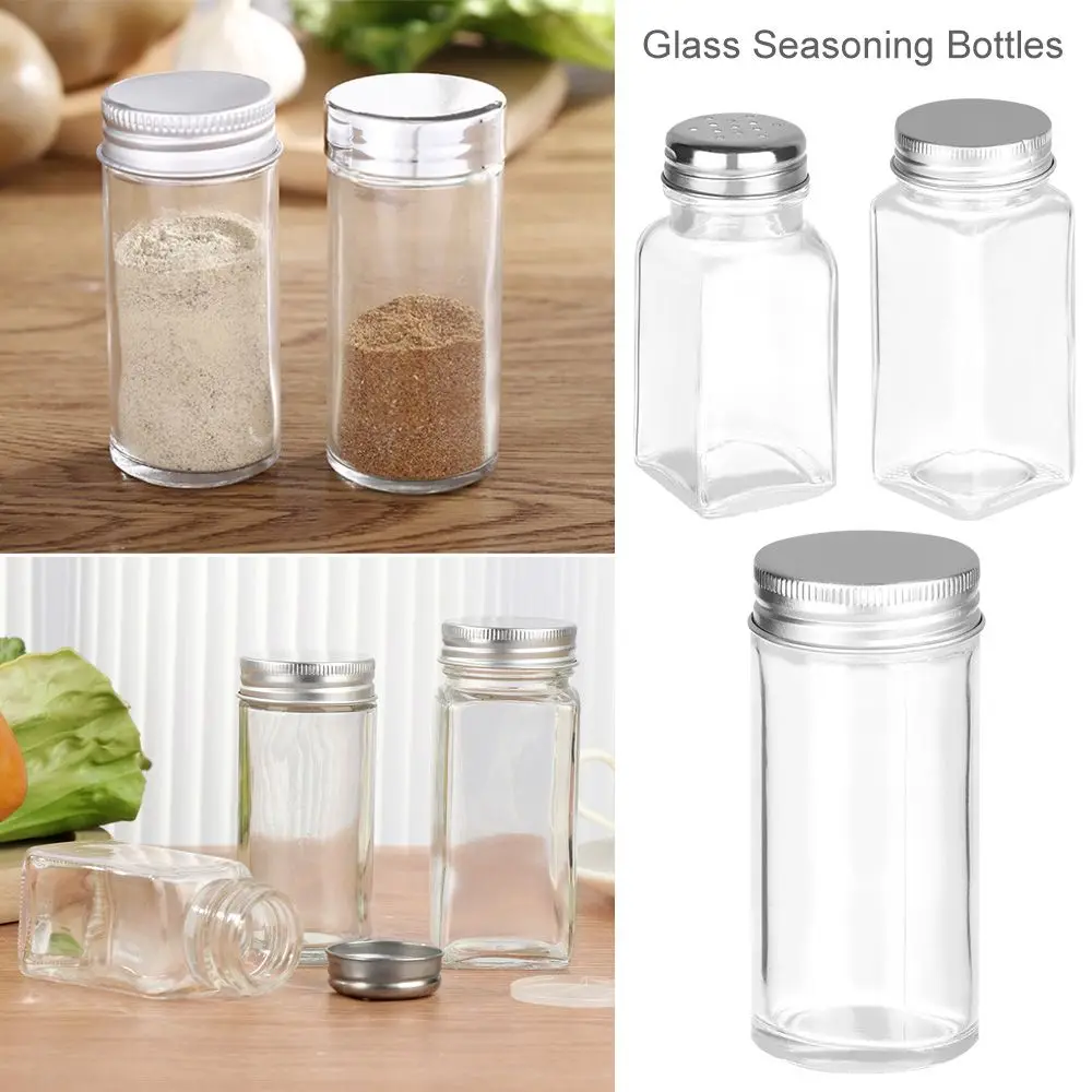 

With Cover Lids 3 Styles Camping Condiment Containers Spice Jars Kitchen Sub-bottling Storage Holder Kitchen Organizer