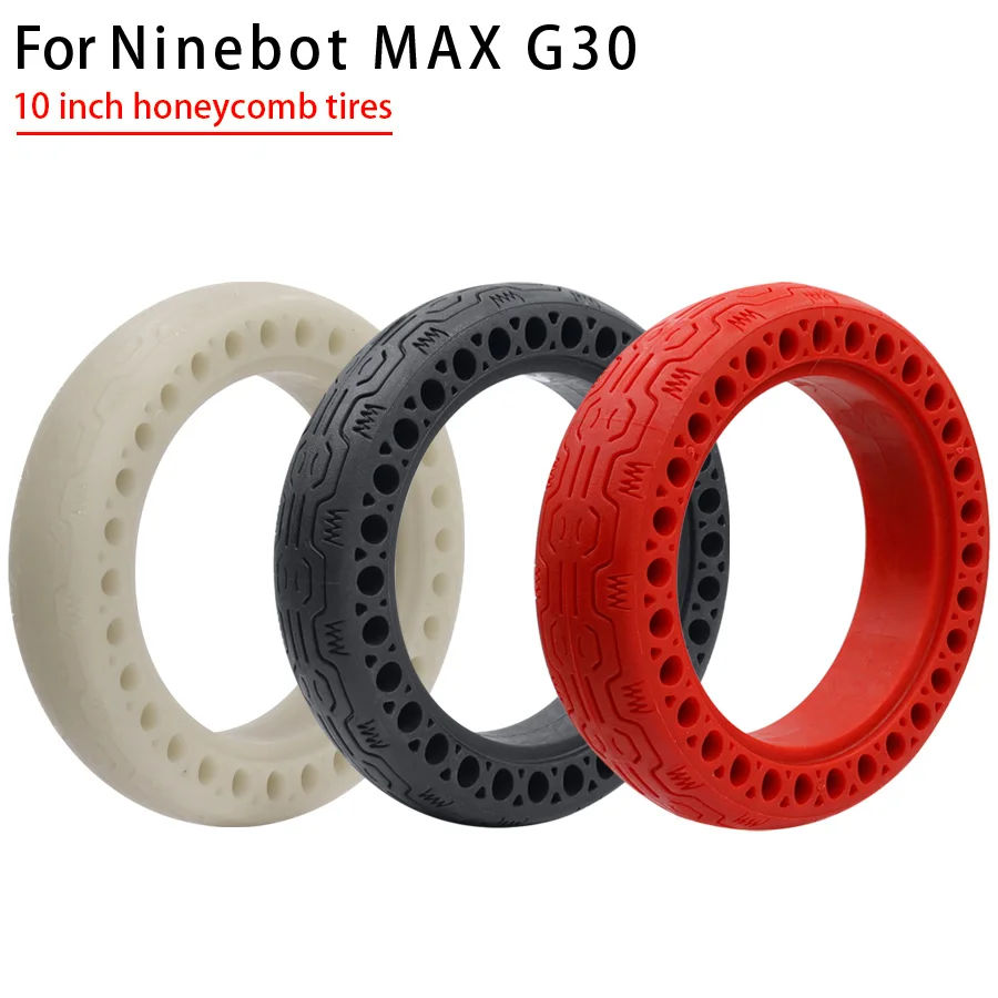 

2pc 10x2.50 tyre for Ninebot Max G30 Electric Scooter 10' Fluorescent Soild Tire For Tricycle Bike Schwinn Kids 3 Wheel Stroller