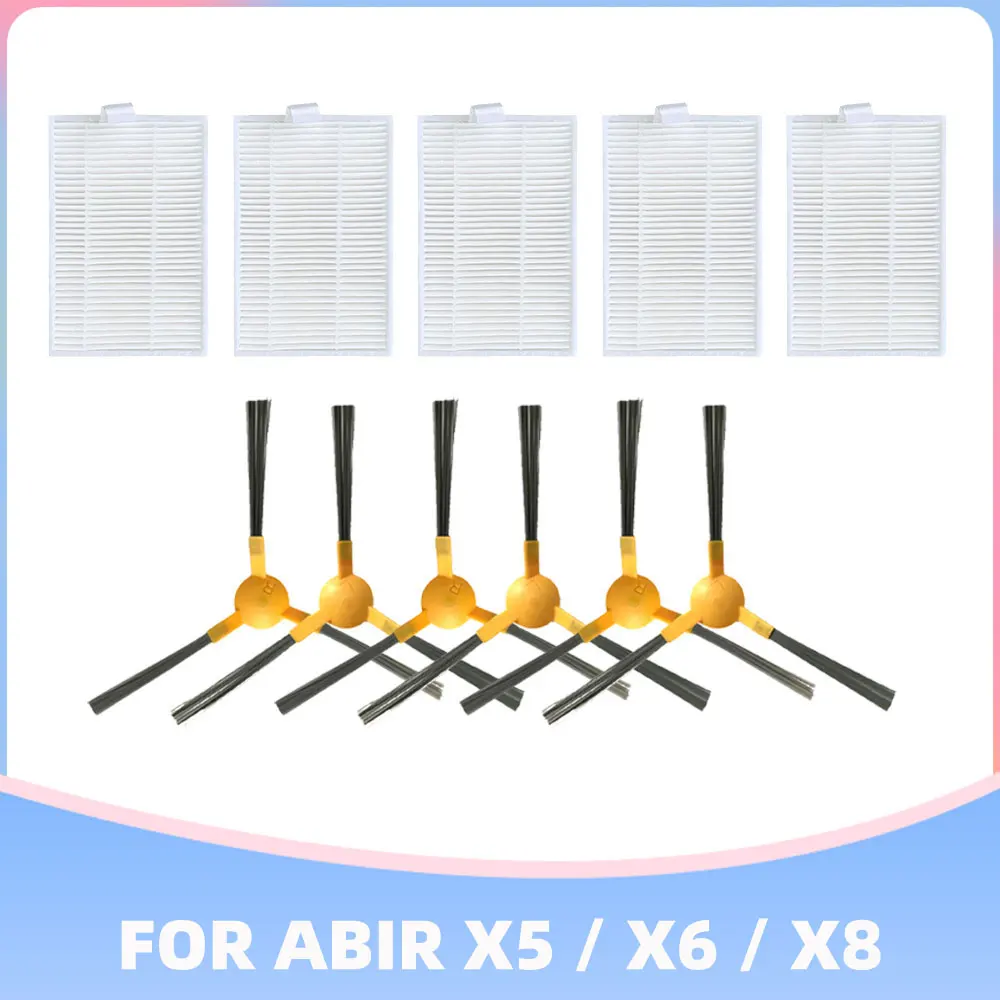 

HEPA Filter Side Brush for ABIR X5 / X6 / X8 Robot Vacuum Cleaner Spare Parts Accessories Household Necessary