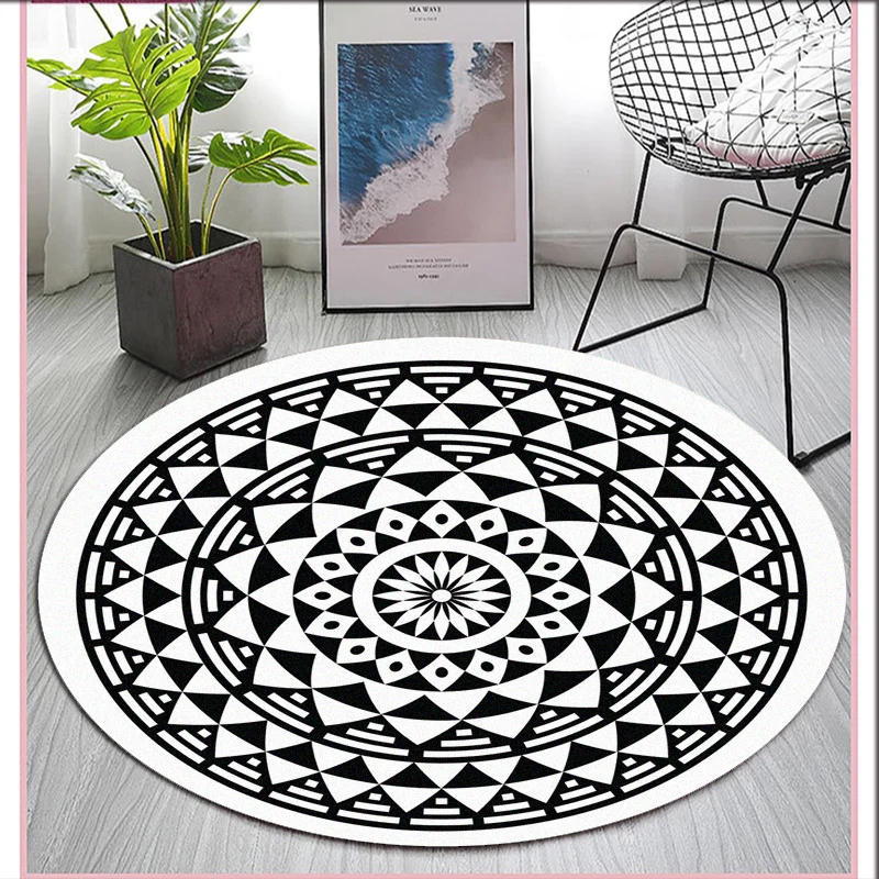 

3D Persian style round floor mat personalized living room non-slip carpet room decoration modern room round protection carpet