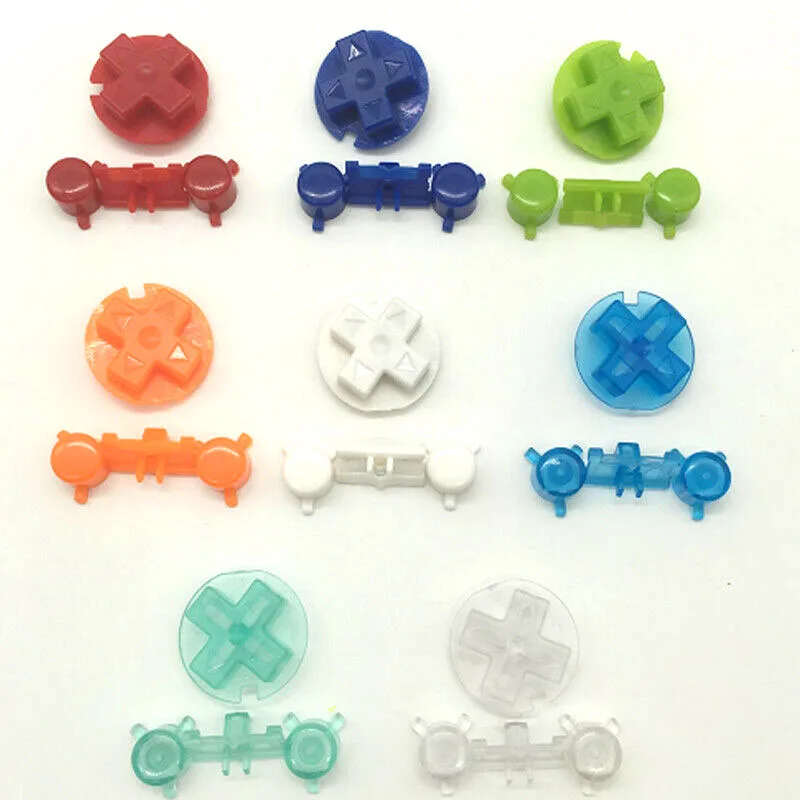 

10 комплектов разноцветных клавиш AB On Off D колодки кнопки питания клавиатуры для консоли Gameboy Pocket GBP