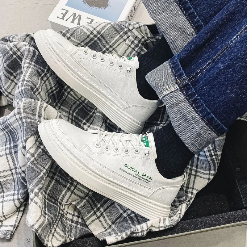 

Низкие мужские повседневные туфли из искусственной кожи со шнуровкой на плоской подошве, роскошные белые повседневные дизайнерские туфли ...