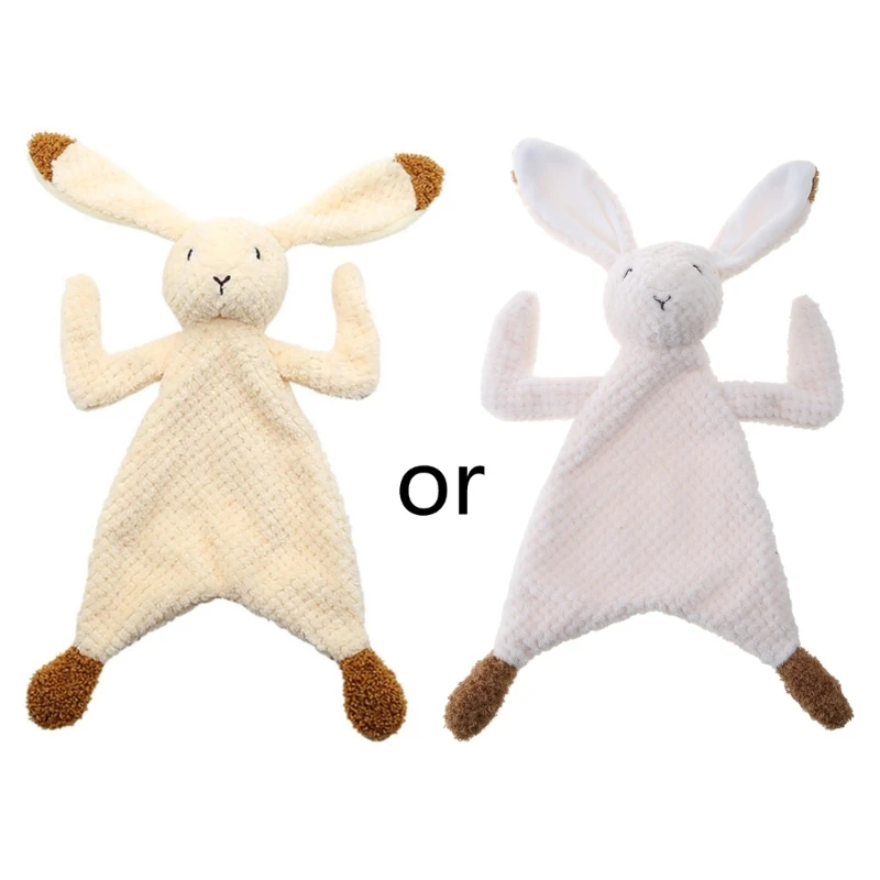 

Baby Security Blanket Soothing Appease Towel Soft Animal Rabbit Plush for DOLL Teething Bib Infants Comfort Sleeping Nursing Toy