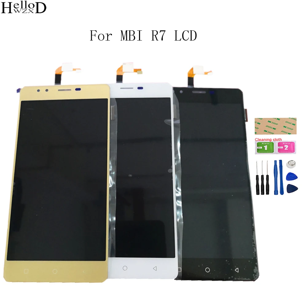 

Mobile LCD Display For MBI R7 LCDs Touch Screen LCD Display With Lens Sensor Digitizer Panel Front Glass Tools 3M Glue