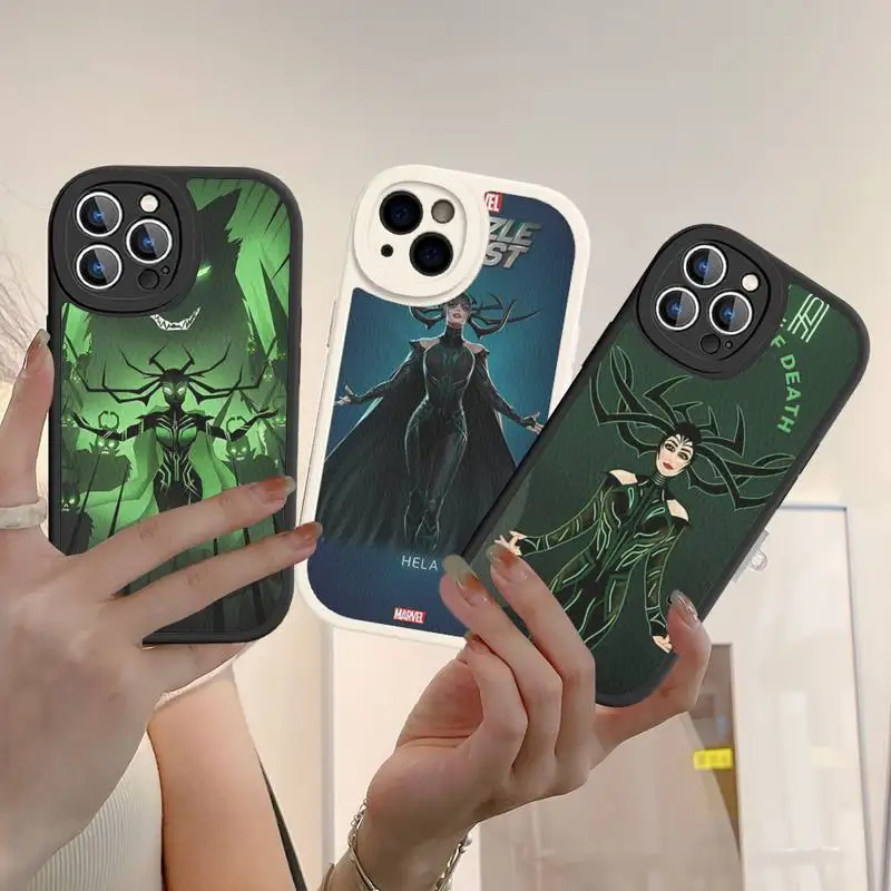 

Marvel Hella Phone Case Hard Leather For iPhone 14 13 12 Mini 11 14 Pro Max Xs X Xr 7 8 Plus
