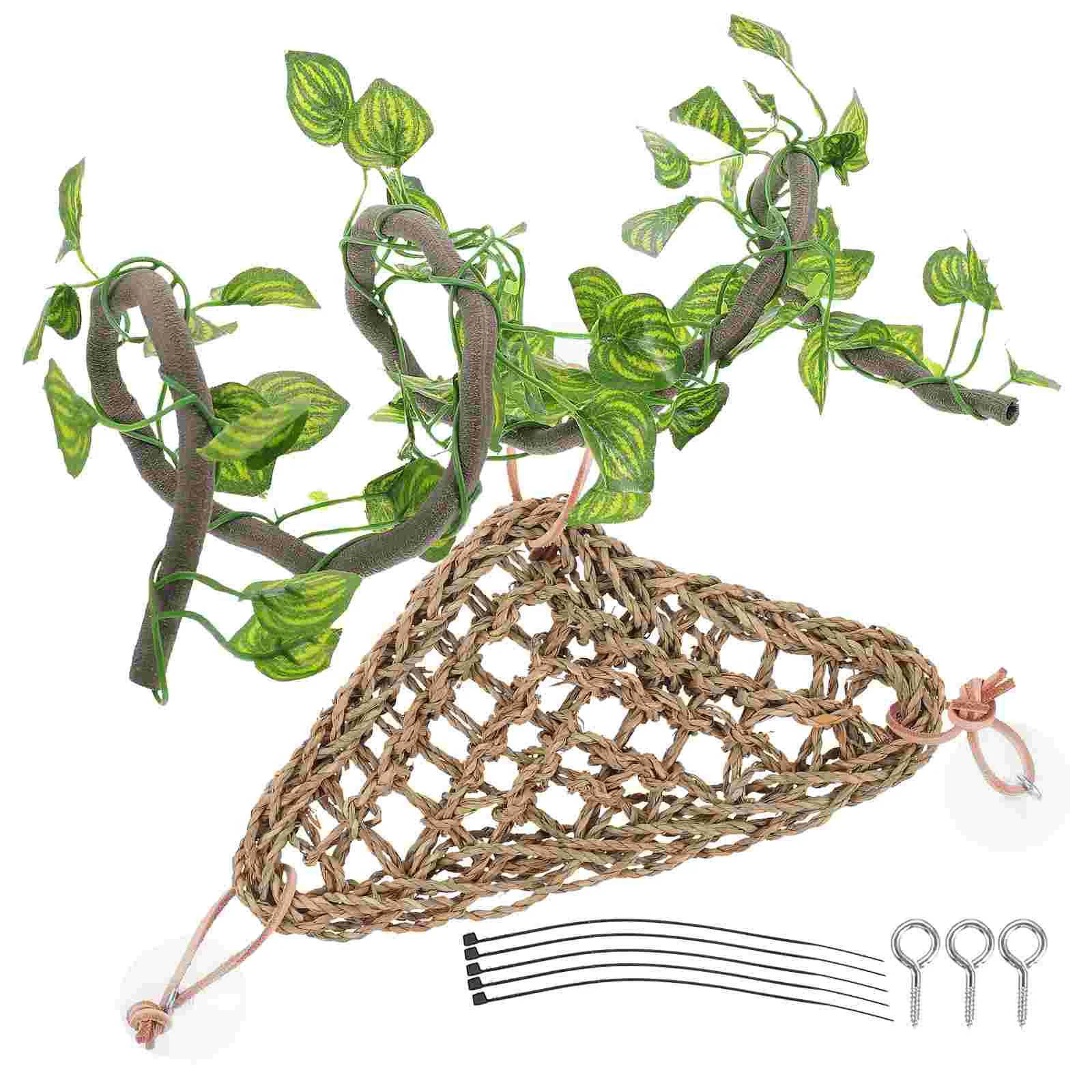 

Reptiledecor Hammock Timboresistant Vivid Safe Terrarium Decorative Household Simulation Hanging