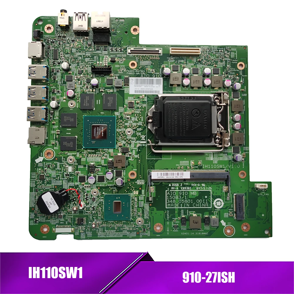 Высокое Качество для Lenovo 00UW154 IH110SW1 01LM075 материнская плата 910-27ISH тест предварительной отправки