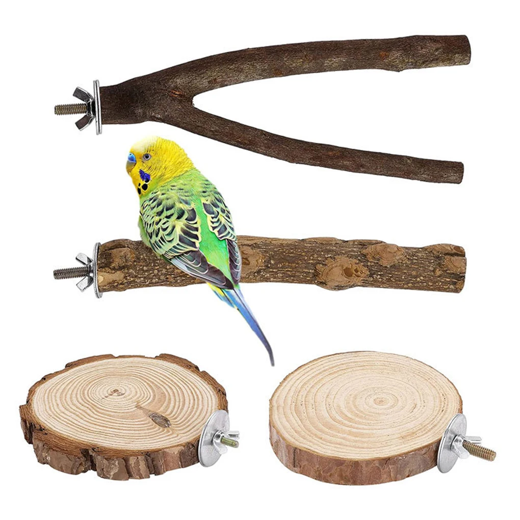 

4x Bird Perch Stand - Platform For Grinding Teeth And Claws Teeth And Claws Can Be Ground And Can Also Be Used As A