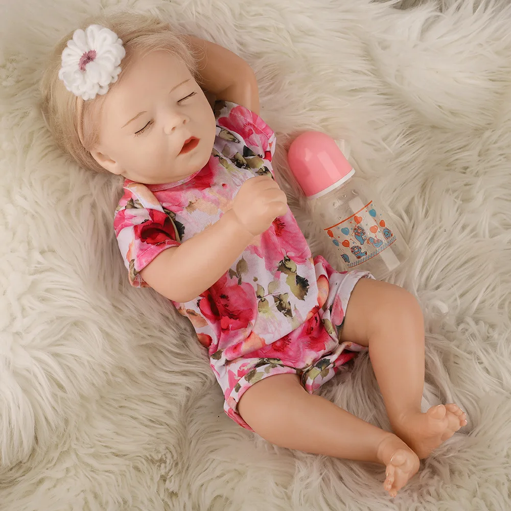 

Lifelike Silicone Vinyl Girl Doll Baby Reborn 50 CM Realistic Sleeping Babies Dolls With Lovely Clothes Kids Playmate