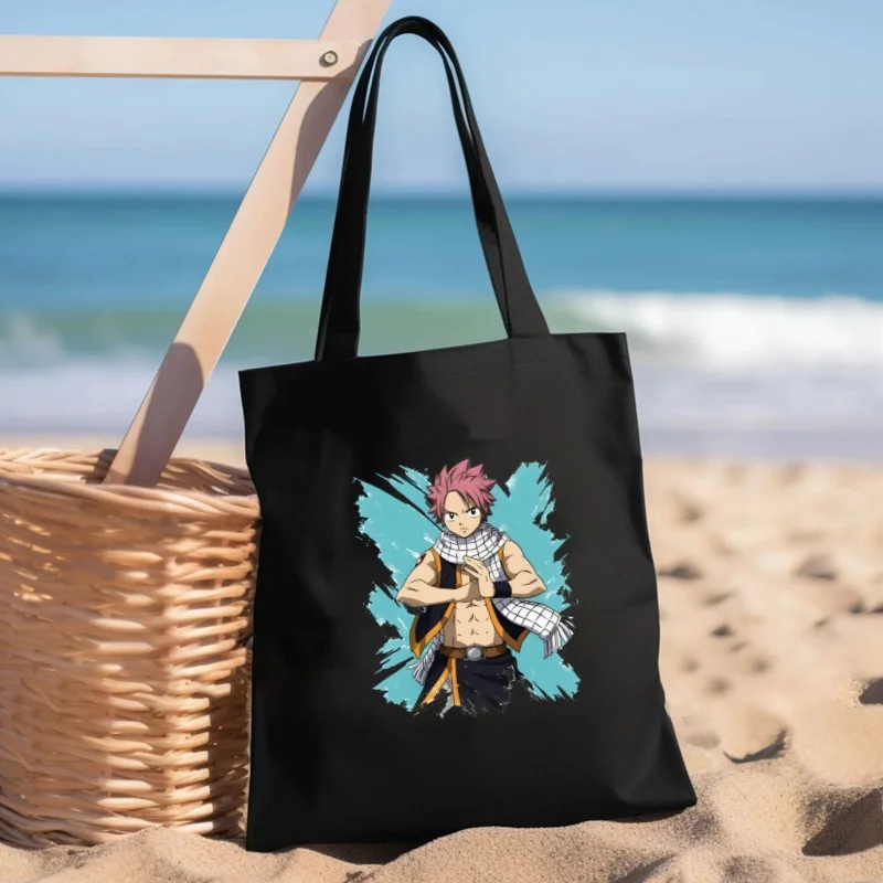 Холщовая Большая Сумка-тоут В Стиле Аниме Fairy Tail Нацу Драгнил И Люси