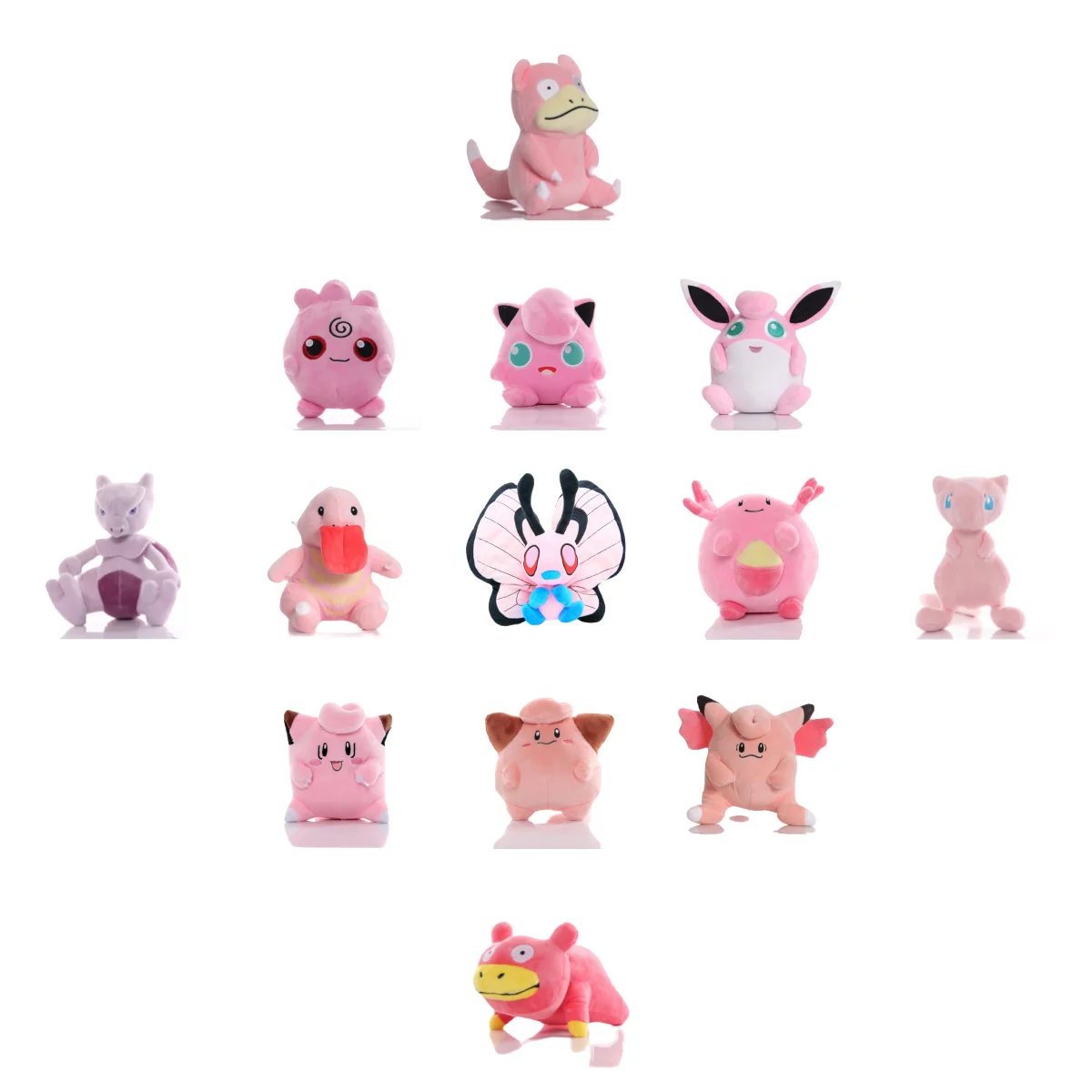 Плюшевые игрушки Pokemon Pikachu розовая серия мягкая кукла Jigglypuff Lick Jav Sylveon Pokeball