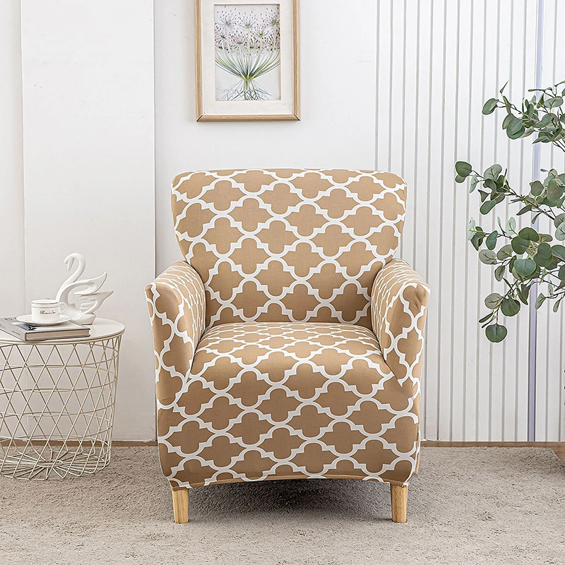 Эластичный чехол для дивана с цветочным принтом