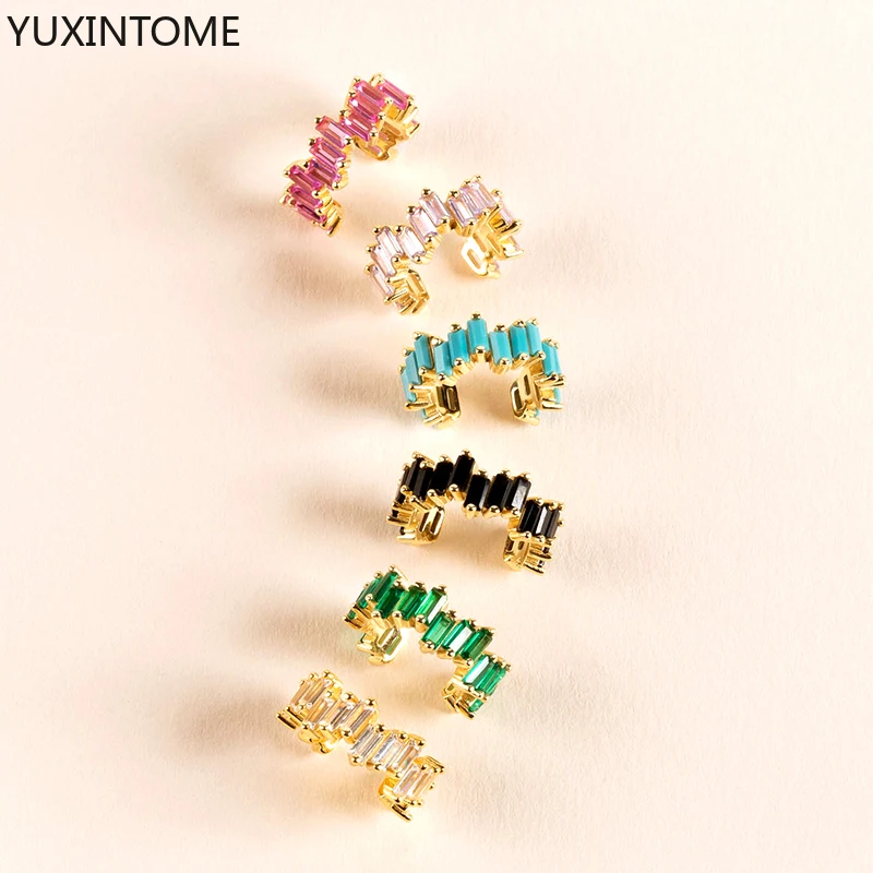 Женские серьги-клипсы с кристаллами 24 к