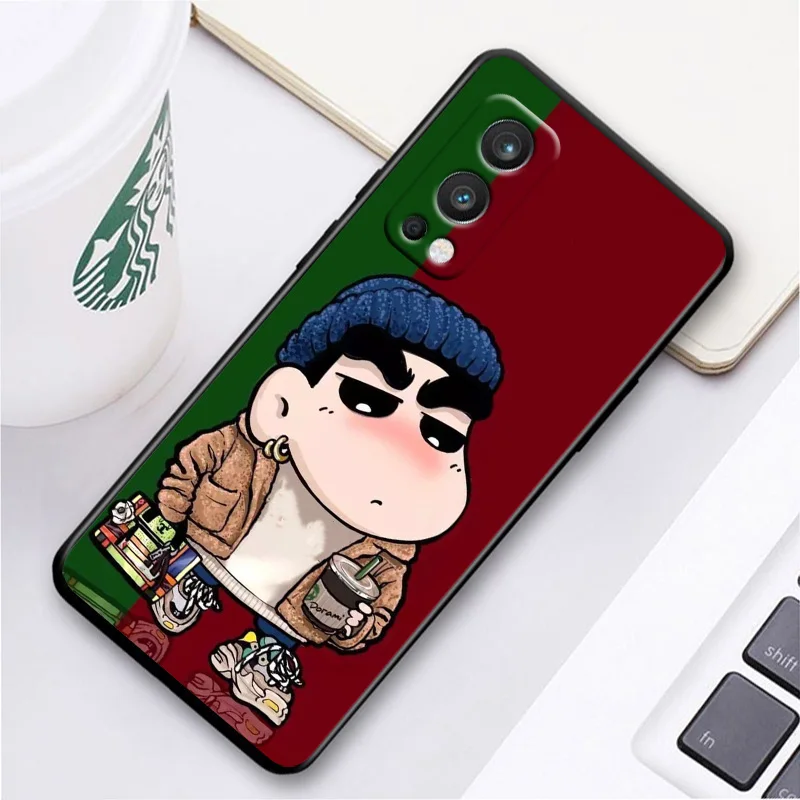 Crayon Shin-chan для OnePlus 9R 9 8T 8 7T 7 6T 6 5T Pro Nord N100 N10 2 CE черный силиконовый мягкий чехол |