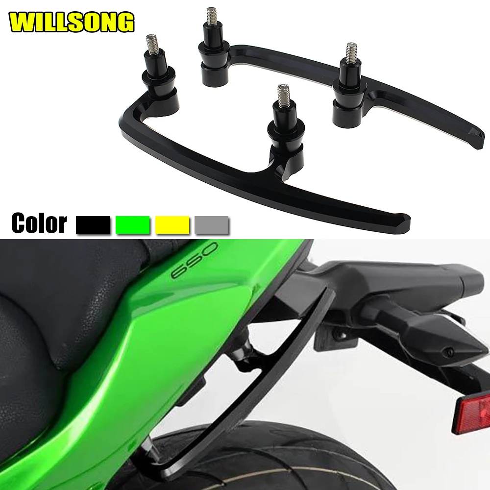 

Passenger Rear Seat Grab Bar Handrail Support Compatible With KAWASAKI Z650 NINJA650 2017-2020 Motorcycle Accessories