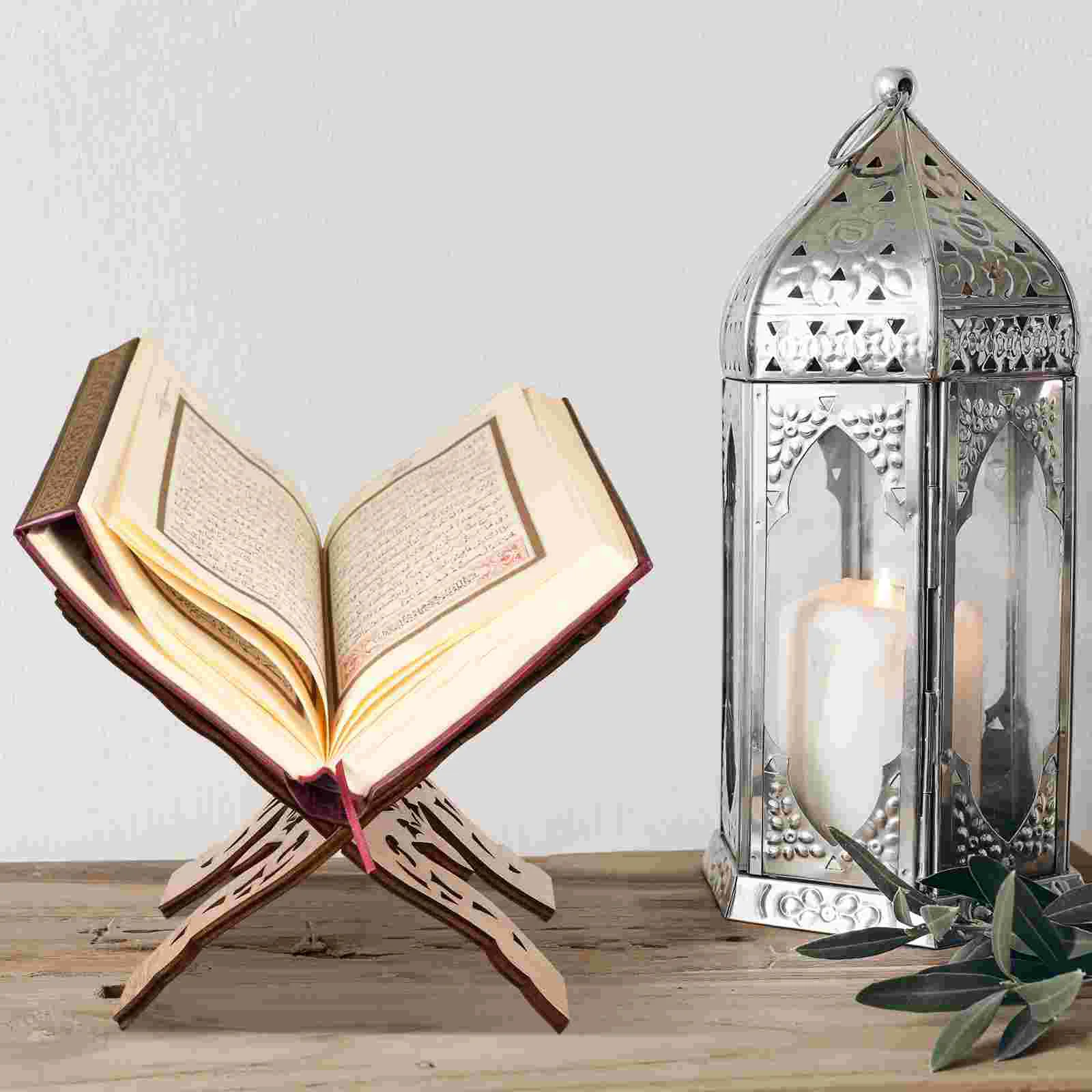 Деревянная книжная полка Rihal Display Rack Bamboo Islam Религиозный подарок Кронштейн для