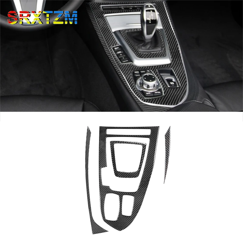 

Carbon Fiber Car Center Console Gear Shift Panel Decoration Sticker Trim For BMW Z4 E89 2009 - 2016 LHD Interior Styling