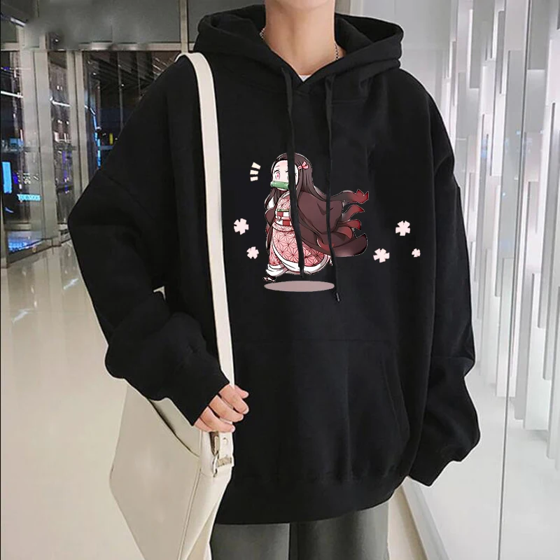 

Funny Japan Anime Kamado Nezuko Demon Slayer Kawaii Hoodies Sweatshirt Print Winter Oversize Pullover Harajuku Streetwear Hoodie