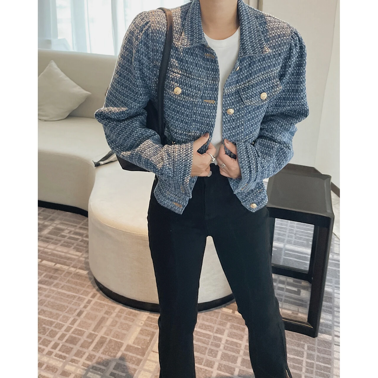 2022 Trending Products Denim Jean Jacket Women Coats Overcoat Heavy Demi-Season Clothing Free Shipping Stylish Elegant Crop Za