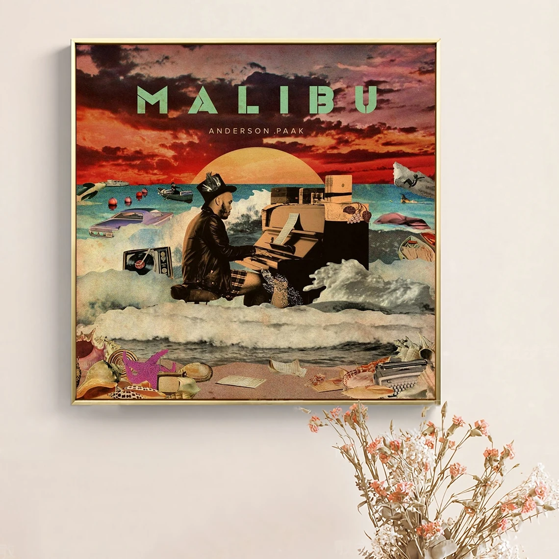 

Альбом для музыки в стиле адерсона паака Малибу, Холщовый постер с изображением певицы и звезды, настенная живопись, домашний декор (без рам...