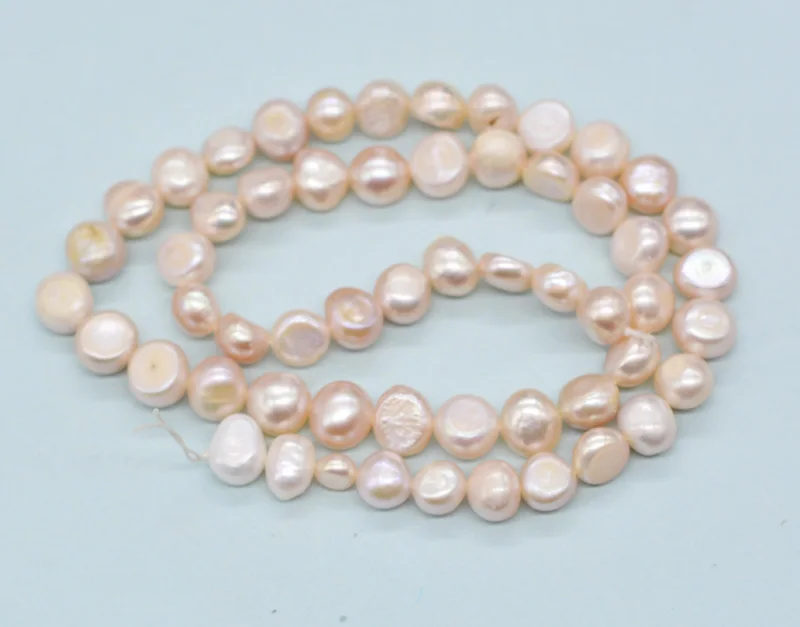 

3pcs AAA 7-8MM Lavender color baroque freshwater pearls loose beads 15 "L