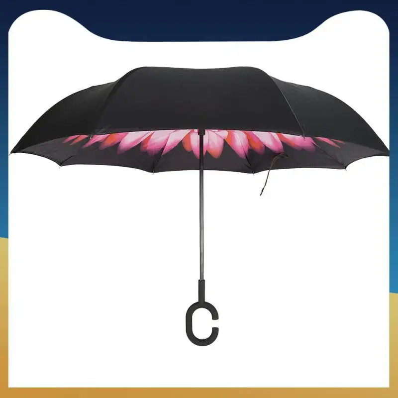 

Дропшиппинг, Ветрозащитный складной двухслойный перевернутый зонт, самостоятельный Зонт от дождя для женщин, высококачественный инструмент, новинка 2018