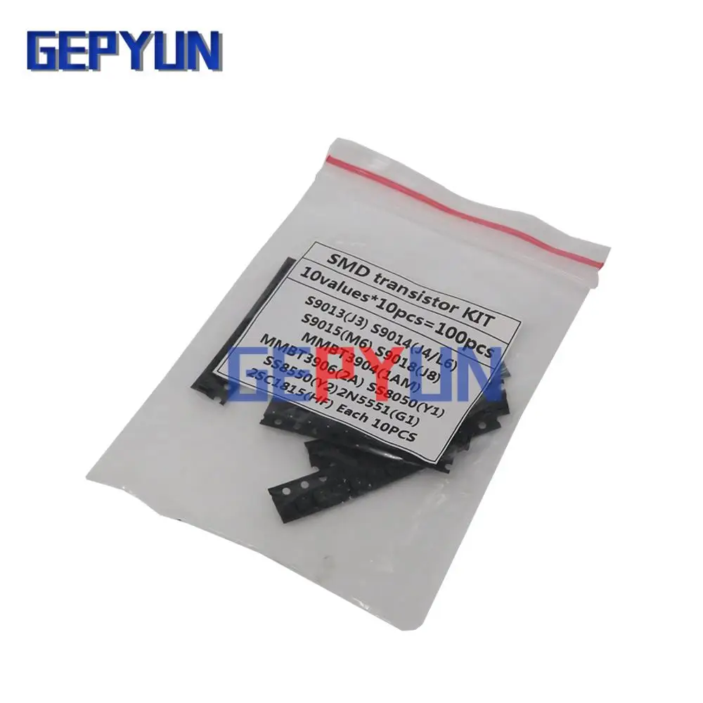 10 видов x10 шт. = 100 шт. комплект транзисторов SOT-23 SMD S9013 S9014 S9015 S9018 MMBT3904 MMBT3906 SS8050 SS8550 2N5551 2SC1815 10 видов x10 шт. = 100 шт. комплект транзисторов SOT-23 SMD S9013 S9014 S9015 S9018 MMBT3904 MMBT3906 SS8050 SS8550 2N5551 2SC1815