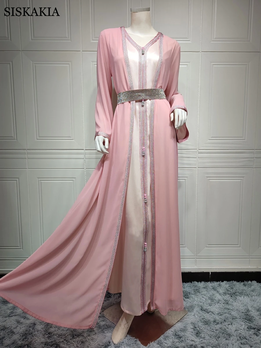 Комплект из двух предметов женский жилет длинное платье с шифоновой верхней