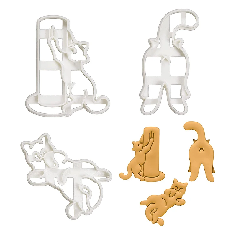 

Kitty Butt Biscuit Mold Diy Modern Minimalist Plastic Three-Dimensional Cartoon Cute Kitten Biscuit Mold Small