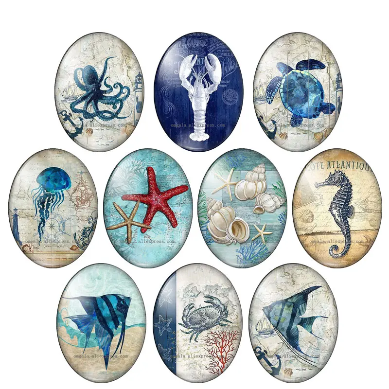 

Кабошоны с морскими животными OMGALA