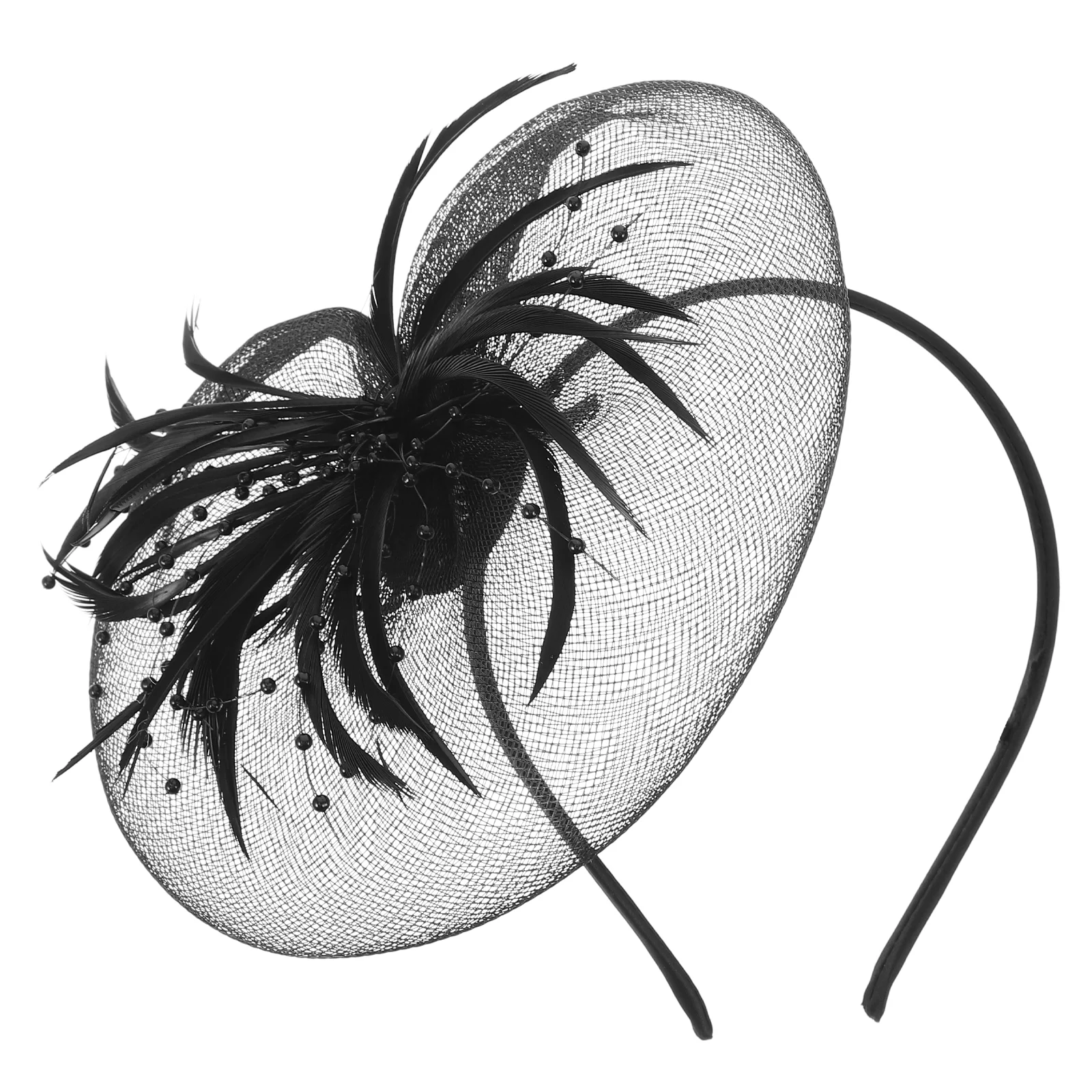 Розовые банты для волос сетчатая повязка на голову с перьями вечерние головные