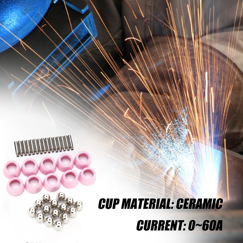 

Набор расходных материалов для плазменного резака, комплект наконечников для плазменного резака, медная хром, наконечники контактных нако...