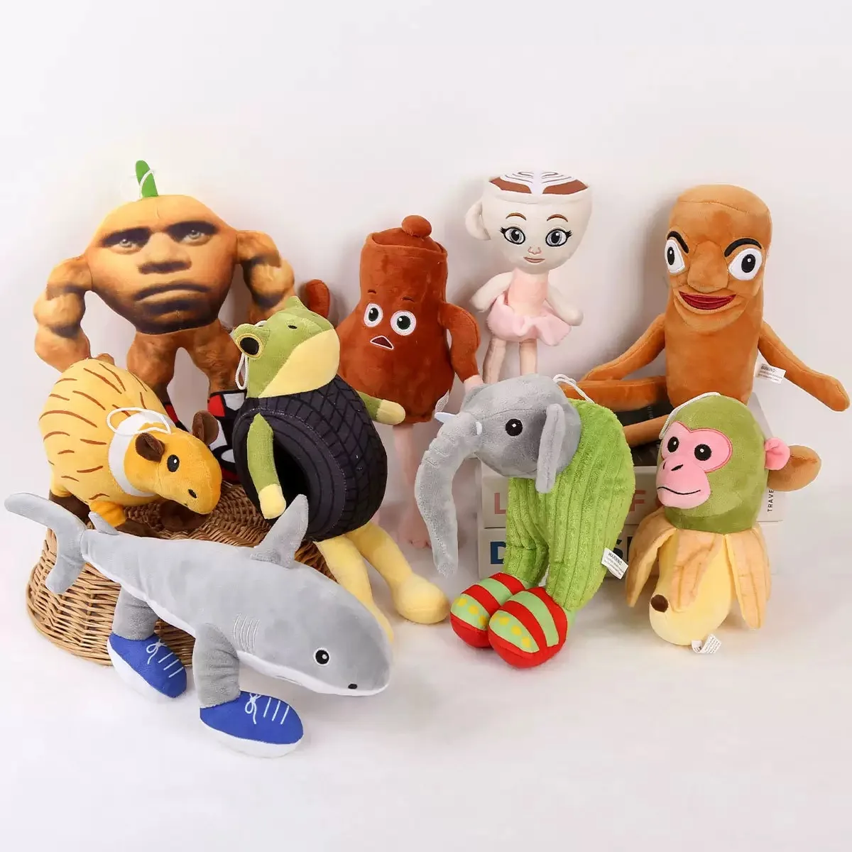 Фото Новый Brainrot плюшевый итальянский Brainrot Animals Tralalelo Tralala Shark Glorbo Frutto Drillo Cabucino Assasino мягкая кукла игрушки №2