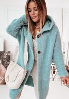 2022 new hooded sweater hood collar temperament commuter loose cardigan womens sweater large size womens clothing