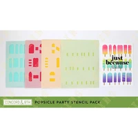 popsicle party stencil pack 2022 new arrival layering stencils painting scrapbook coloring embossing album decorative template