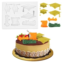 graduation silicone mold set non stick baking mould for kitchen candy chocolate mould for grad party soap jelly cake cupcake
