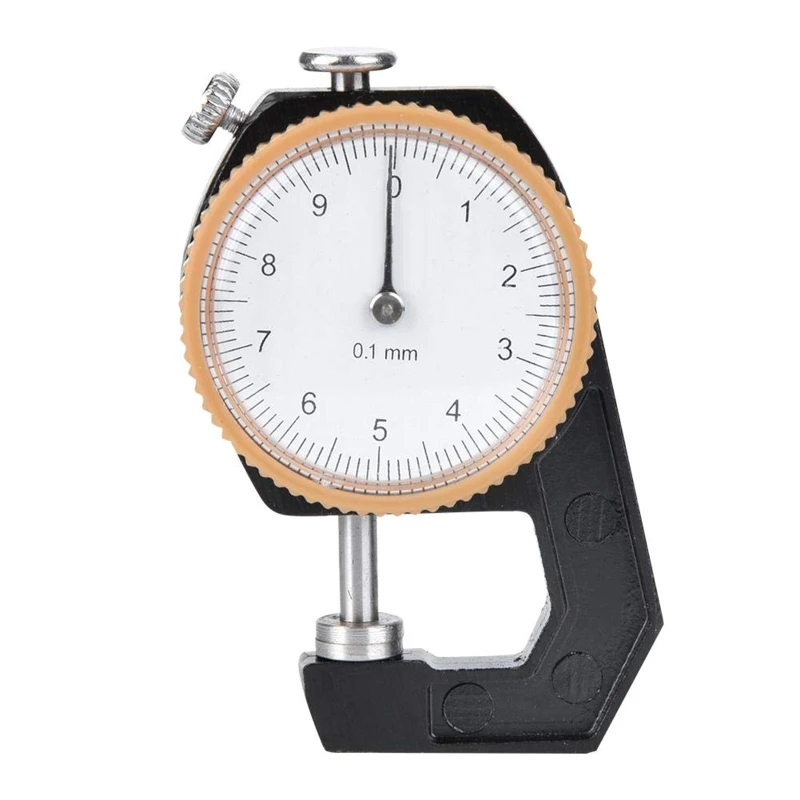 

Dial Thickness Gauge Flat Head Thickness 0-10mm Tester Dial Measuring Tool for Paper Leather Cloth Paper Film Wire