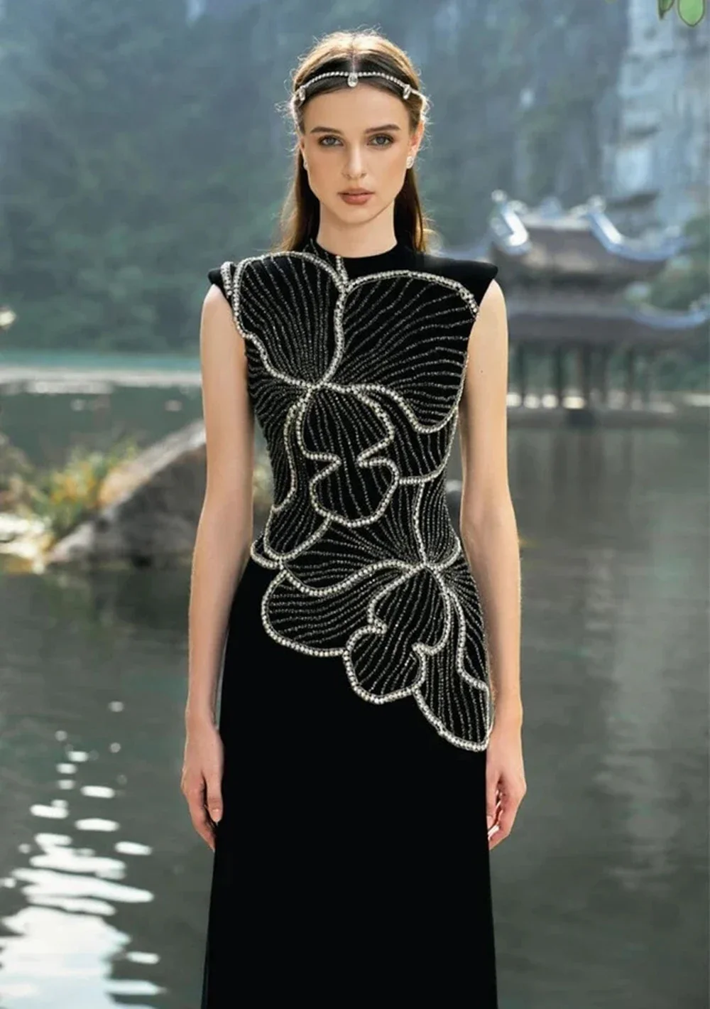 2024 новое летнее женское длинное бандажное платье трапециевидной формы без