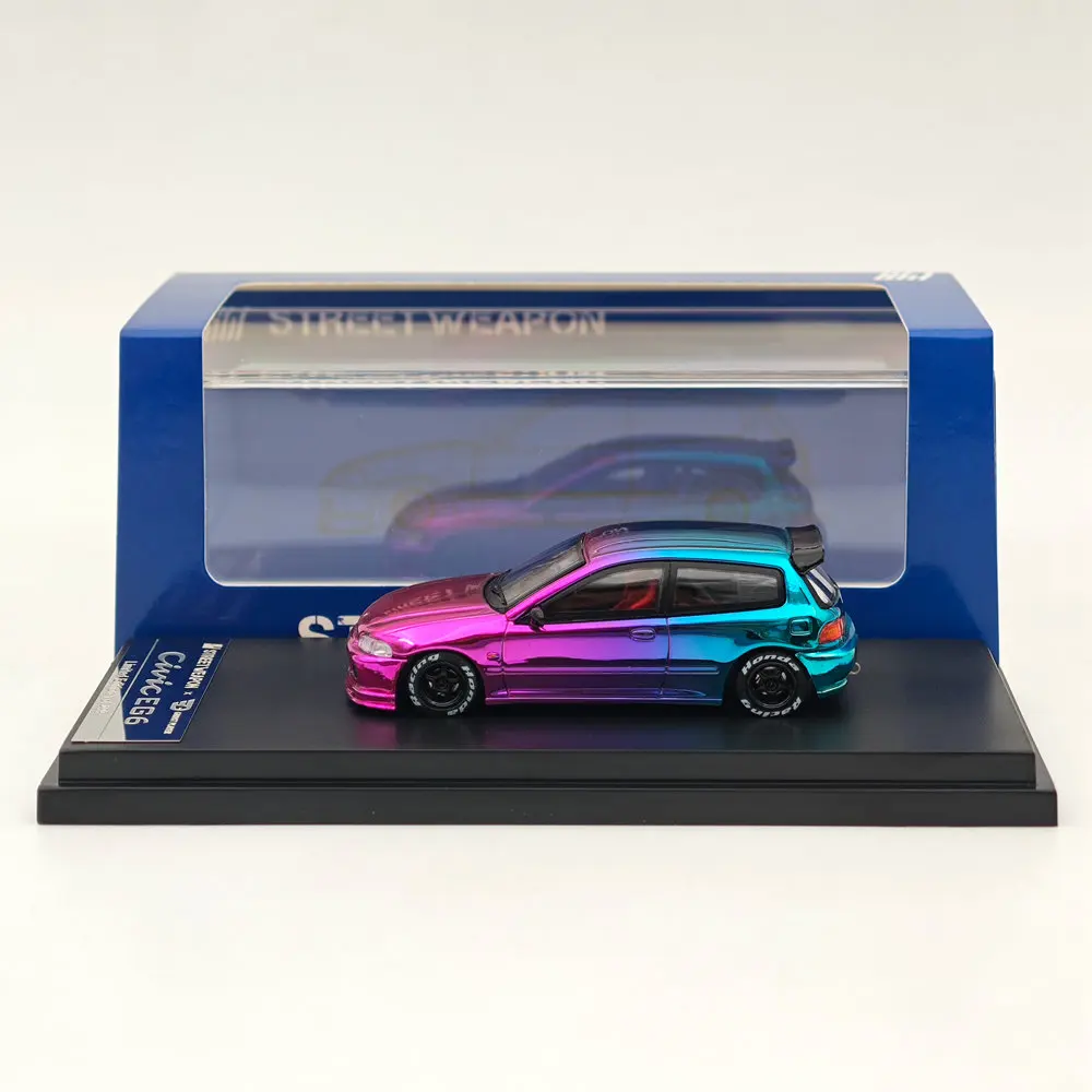 Уличное оружие 1/64 для Civic EG6 фиолетовые литые модели автомобилей Ограниченная