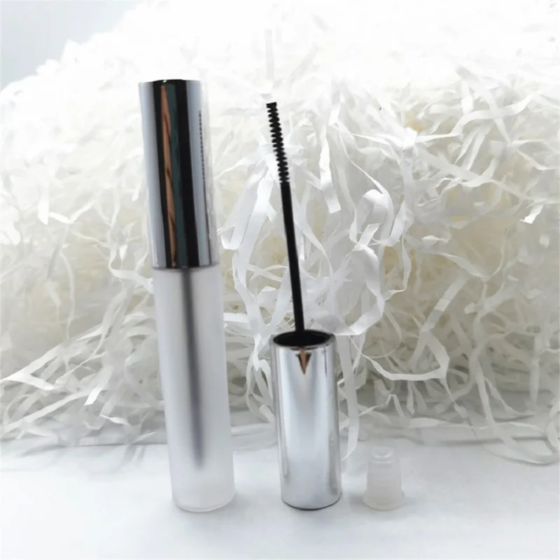 25/50 шт. Cosemtics 10 мл тонкая кисть бутылка для крема ресниц серебряная крышка пустой