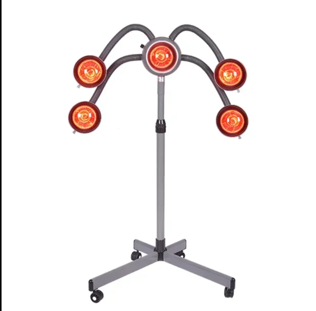 Syntetyczny grzejnik fryzjerski na podczerwień z pięcioma głowicami maszyna grzewcza suszarka do włosów pielęgnacja trwałej ondulacji zimnej